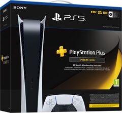 Sony PlayStation 5 - Digital Edition + PS Plus Premium -pelikonsoli