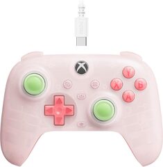 8BitDo Ultimate Mini Wired Xbox Pad Clear Pink -peliohjain