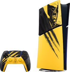 Sony PlayStation 5 Slim Digital Edition - Marvels Wolverine Battle Yellow Limited Edition -pelikonsoli