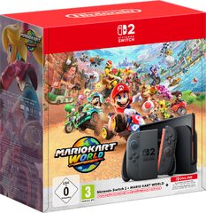 Nintendo Switch 2 + Mario Kart World + 3kk NSO -pelikonsoli
