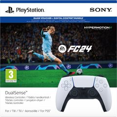 Sony DualSense + FC 24 -peliohjain